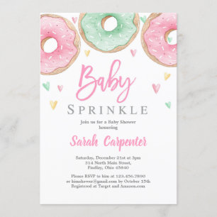 Doughnuts Baby Shower girl Invitation