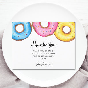 Doughnuts Baby Shower Thank You Postcard