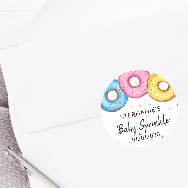 Doughnuts Baby Sprinkle  Classic Round Sticker (Creator Uploaded)