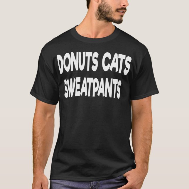 doughnuts cats birthday pastries  T-Shirt (Front)