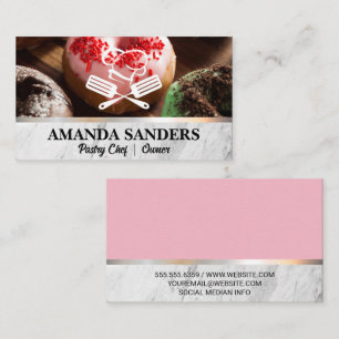 Doughnuts Chef Spatula Logo Business Card