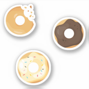 Doughnuts chocolate cream with bites 3x set