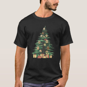 Doughnuts Christmas Tree Funny Christmas Doughnut  T-Shirt