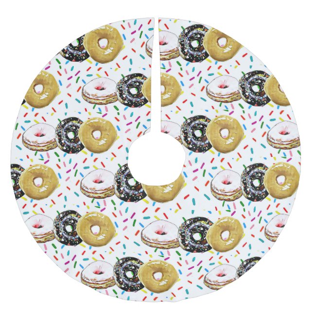 Doughnuts Christmas Tree Skirt (Front)