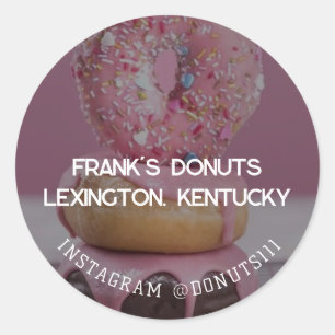 Doughnuts Classic Round Sticker