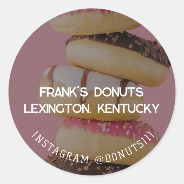 Doughnuts Classic Round Sticker (Front)