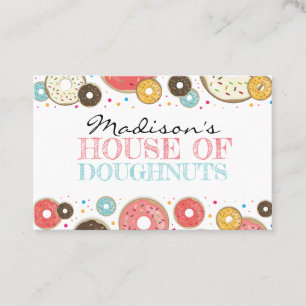 Doughnuts Colorful Pattern Business Card