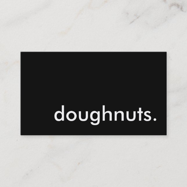 doughnuts. (colour customisable) business card (Front)