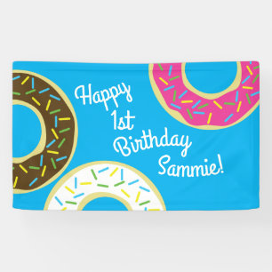 Doughnuts Colourful Doughnuts1st Birthday Party Th Banner
