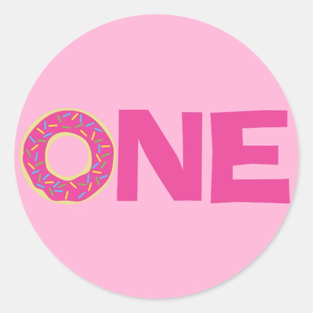 Doughnuts Colourful Doughnuts1st Birthday Party Th Classic Round Sticker (Front)
