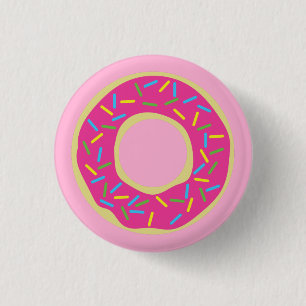 Doughnuts Colourful Doughnuts 1st Birthday Party 3 Cm Round Badge