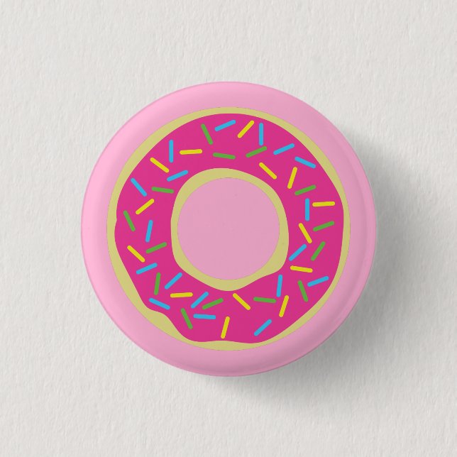 Doughnuts Colourful Doughnuts 1st Birthday Party 3 Cm Round Badge (Front)