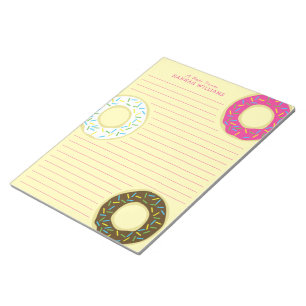 Doughnuts Cute Kid's Personal Stationary Notepad
