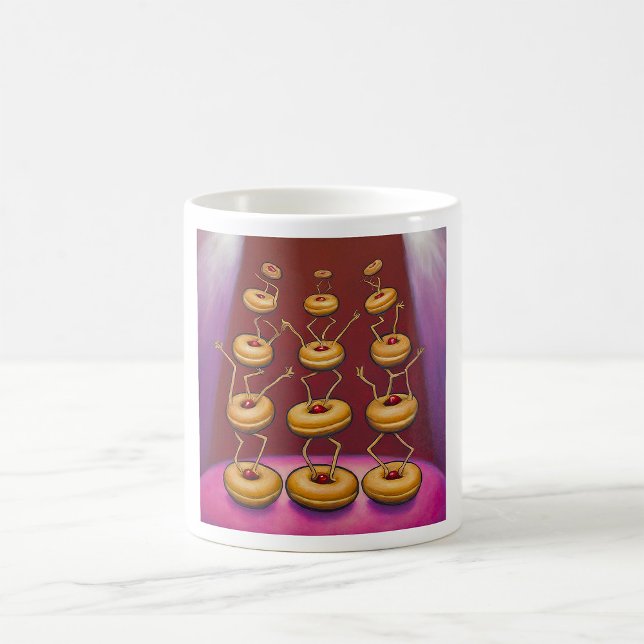 Doughnuts Dancing Whimsical Doughnut Characters Coffee Mug (Creator Uploaded)