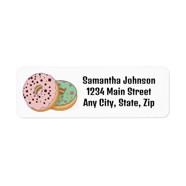 Doughnuts Design Return Address Label (Front)