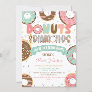 Doughnuts & Diamonds Bridal Shower Invitation