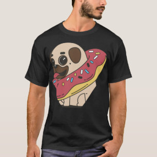 doughnuts doughnut pug mops hunde dogs bird baked  T-Shirt