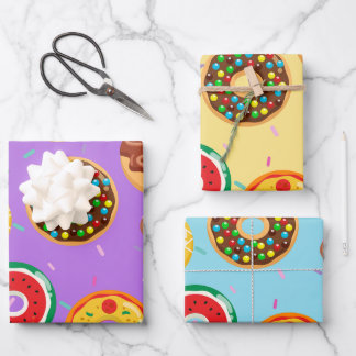 Doughnuts, Doughnuts, and more Doughnuts Wrapping Paper Sheet
