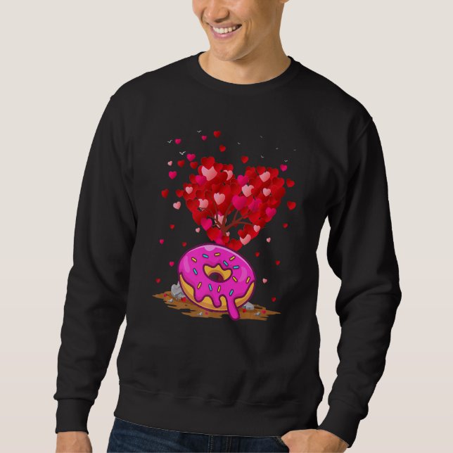Doughnuts Fast Food Lover Heart Shape Doughnuts Va Sweatshirt (Front)