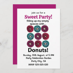 Doughnuts Filling Up My Empty Spaces With Doughnut Invitation