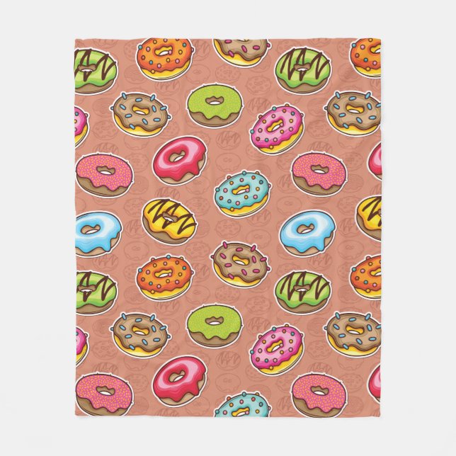 Doughnuts Fleece Blanket (Front)