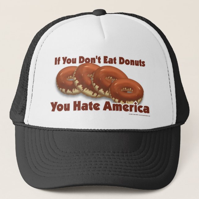 Doughnuts For America Trucker Hat (Front)