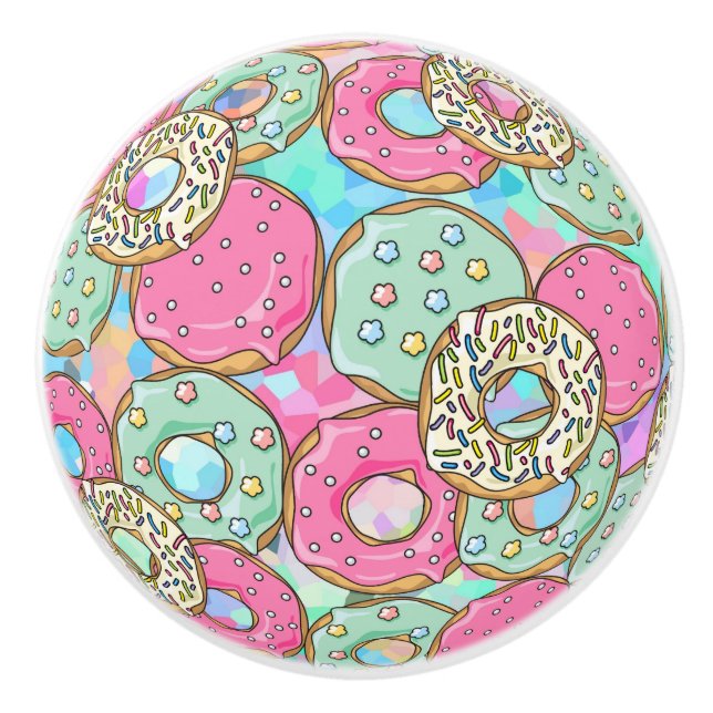 Doughnuts Galore Ceramic Knob (Front)