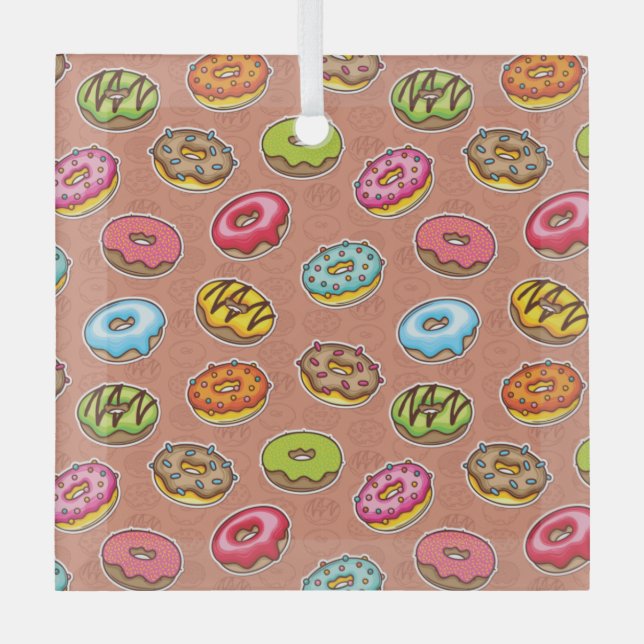 Doughnuts  glass tree decoration (Front)