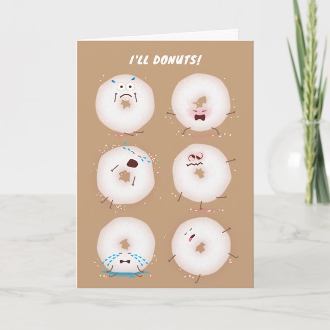 Doughnuts Go Nuts Valentine's Day Card (Front)