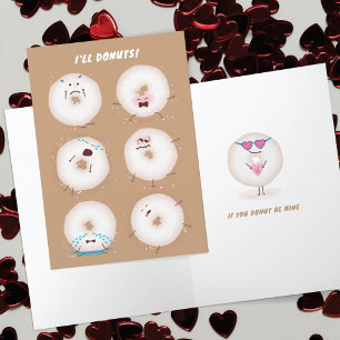 Doughnuts Go Nuts Valentine's Day Card