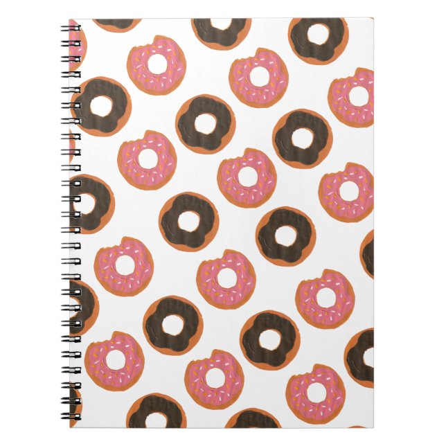 Doughnuts - Hand Painted Original Doughnut Pattern Notebook (Front)