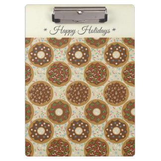 Doughnuts Happy Holidays Clipboard