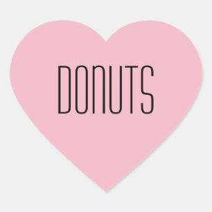 Doughnuts Heart Sticker