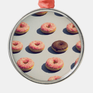 Doughnuts In A Group Metal Tree Decoration