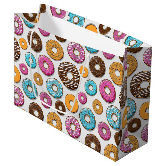 Doughnuts Large Gift Bag (Front Angled)