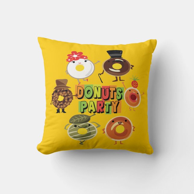 Doughnuts Party Cushion (Front)