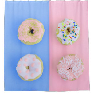 Doughnuts pastel shower curtain