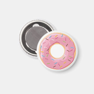 Doughnuts pink blue and bites chocolate pattern magnet