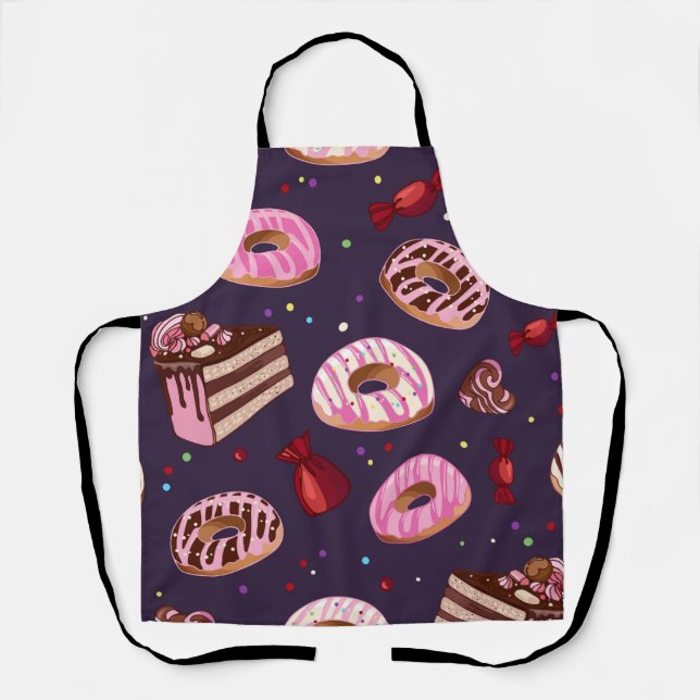 Doughnuts Print Apron (Front)