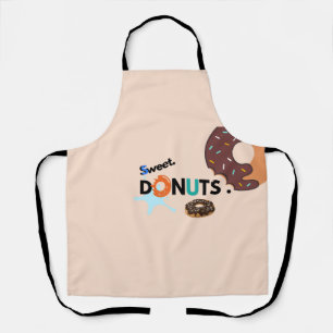 Doughnuts Print Apron