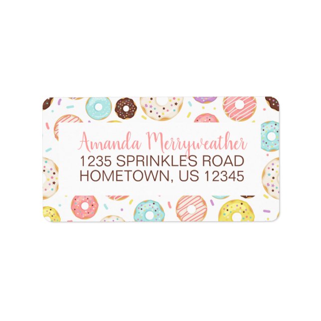 Doughnuts Return Address Labels (Front)