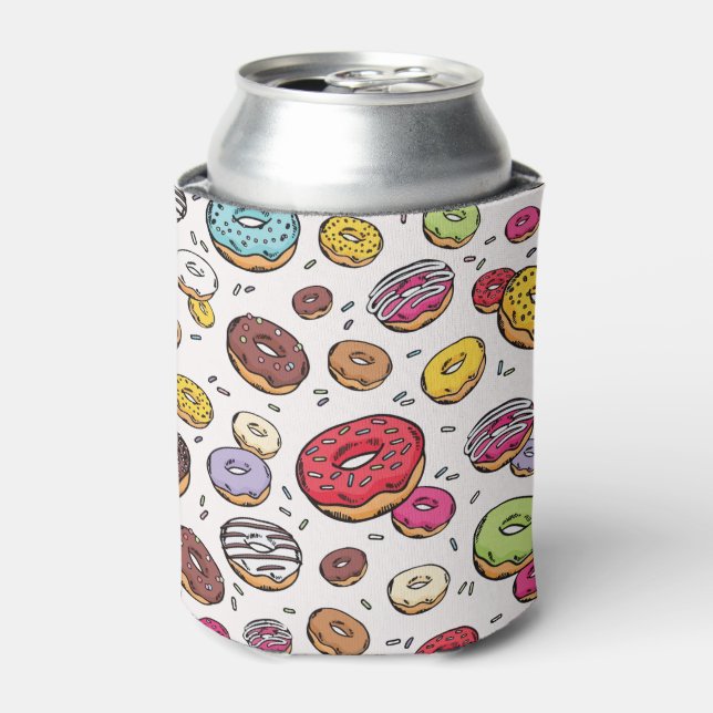 Doughnuts seamless pattern can cooler (Can Front)