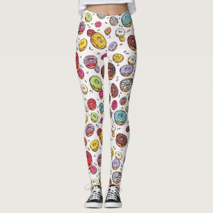 Doughnuts seamless pattern leggings