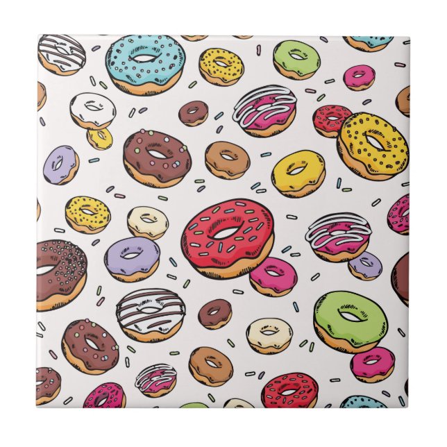 Doughnuts seamless pattern tile (Front)
