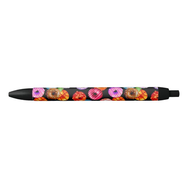 Doughnuts seamless pattern + your backgr. & ideas black ink pen (Front)
