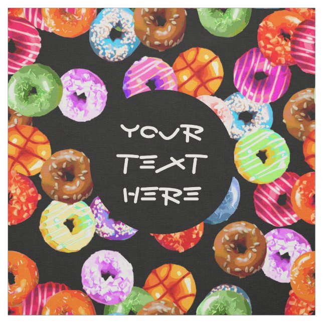 Doughnuts seamless pattern + your backgr. & ideas fabric (Swatch)