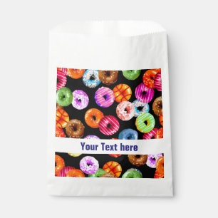 Doughnuts seamless pattern + your backgr. & ideas favour bags