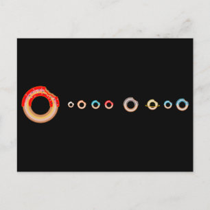 Doughnuts Solar System Postcard