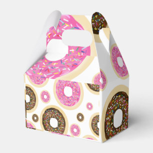 Doughnuts & Sprinkles Pink Brown Yummy Party Favou Favour Box
