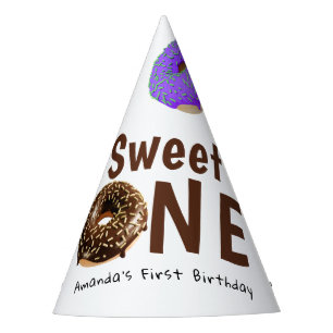 Doughnuts Sweet One 1st Birthday Party Hat